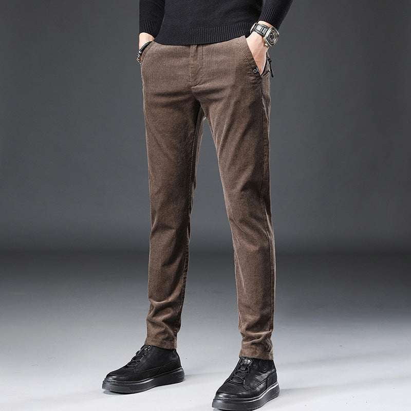 Autumn Corduroy Men's Trousers, Durable Cotton Corduroys, Warm Winter Men's Pants - available at Sparq Mart