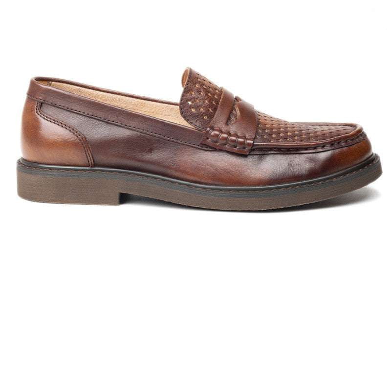 Casual Leather Footwear, Comfort Square-Toe Shoes, Men's Summer Loafers - available at Sparq Mart