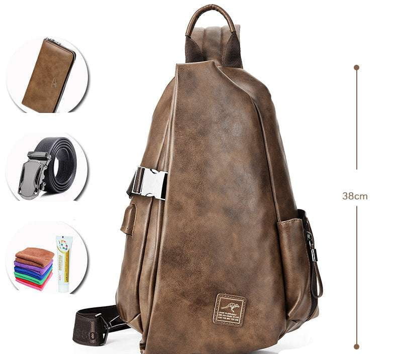 casual messenger bag, crossbody sling bag, men's shoulder bag - available at Sparq Mart