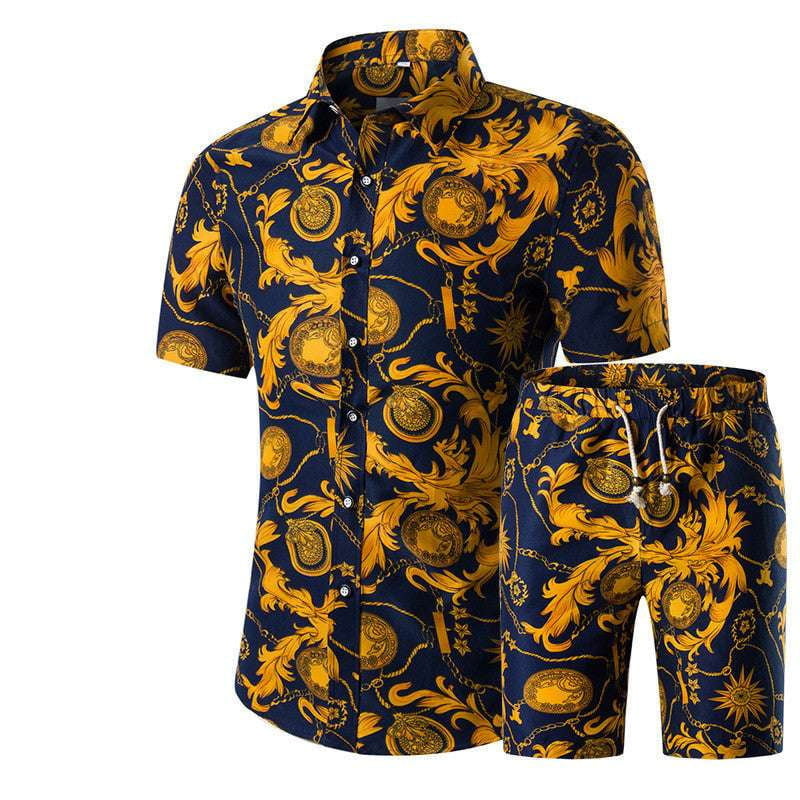 Floral Shirt Shorts, Men's Beachwear Set, Summer Floral Outfit - available at Sparq Mart