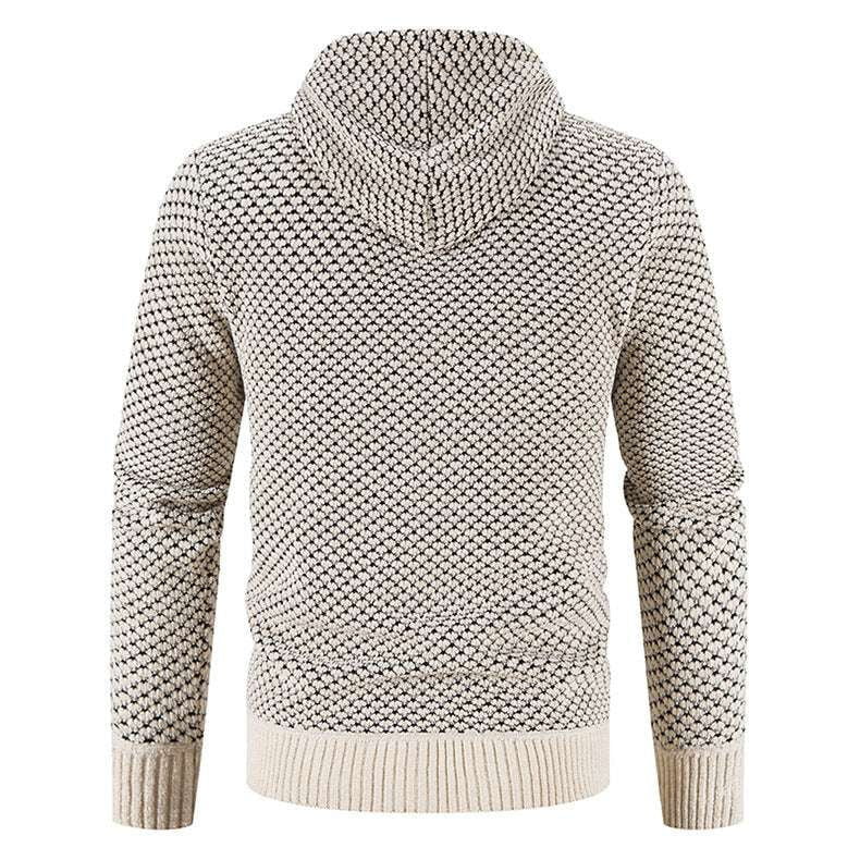 Cozy Hooded Sweater, Men's Pineapple Sweater, Plush Winter Apparel - available at Sparq Mart