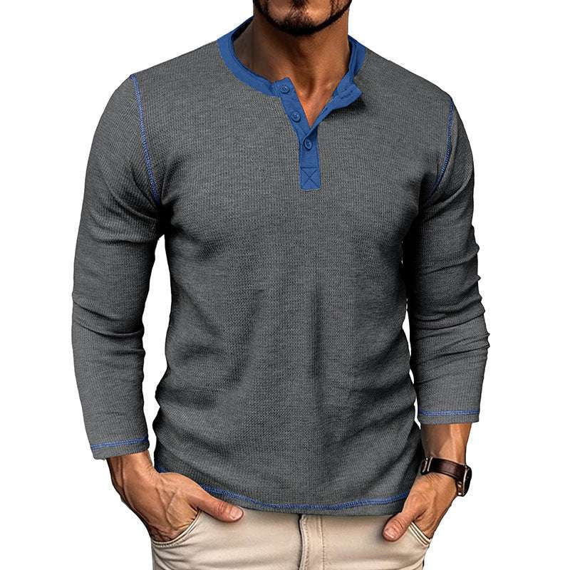 Casual Long Sleeve, Men's Fashion Pullover, Polyester Fiber Top - available at Sparq Mart