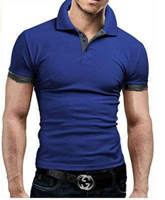 Casual Polo Shirt, Men's Contrast Polo, Polo T-Shirt Fashion - available at Sparq Mart