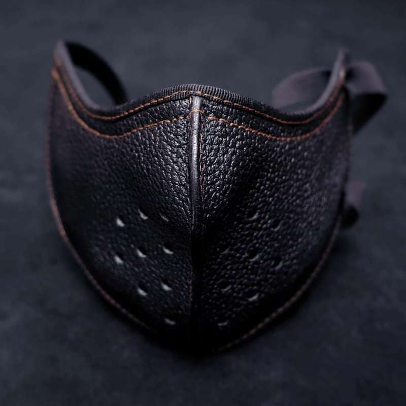 Men's Leather Mask, Motorcycle Riding Mask, Punk Biker Mask - available at Sparq Mart