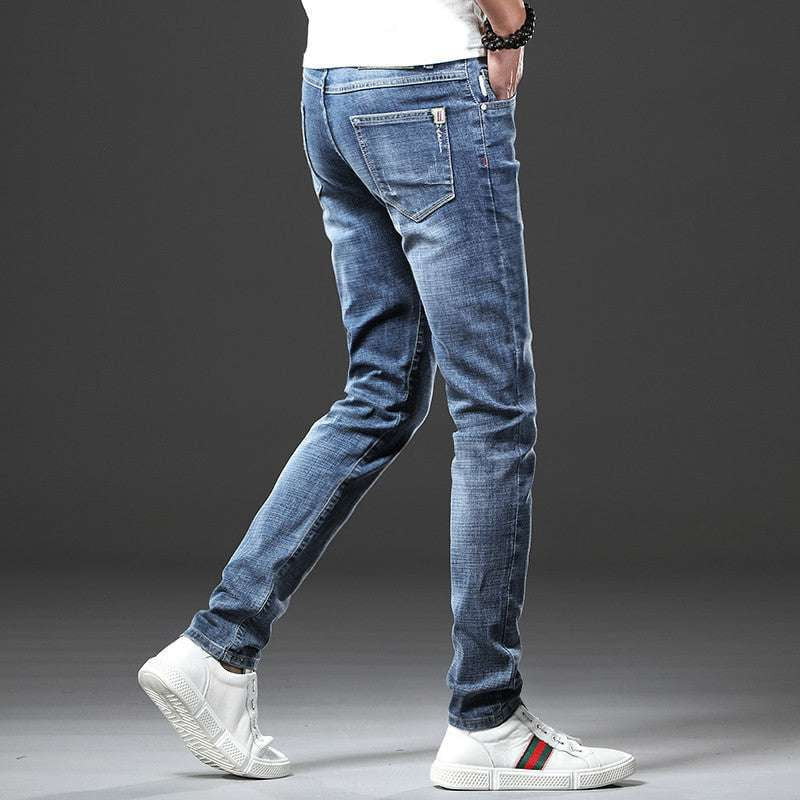 comfortable stretch jeans, men's right-angle jeans, premium slim-fit denim - available at Sparq Mart