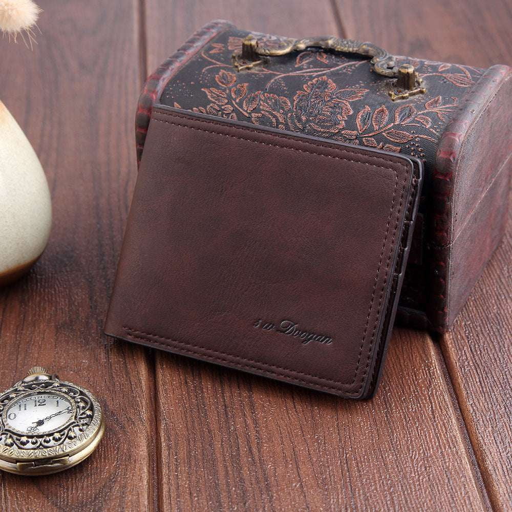 Compact Card Holder, Slim Leather Wallet, Stylish Men's Accessory - available at Sparq Mart