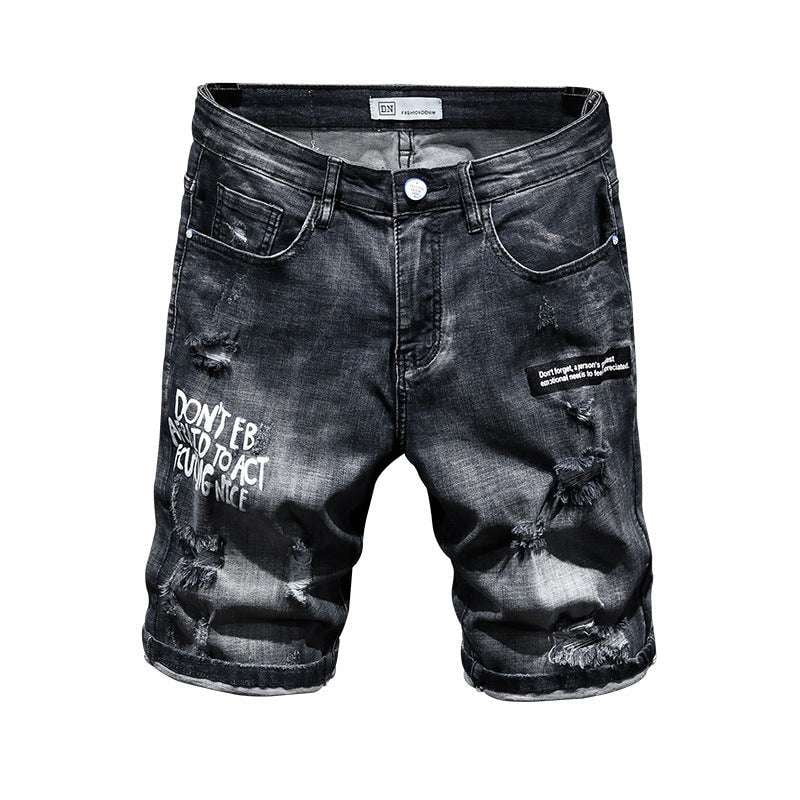 Men's Denim Shorts, Stylish Denim Breeches, Youth Fashion Denim - available at Sparq Mart