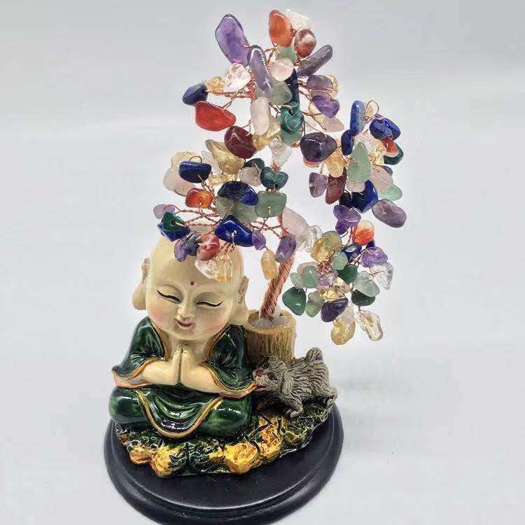 colorful crystal ornaments, crystal lucky tree, elegant home decor - available at Sparq Mart