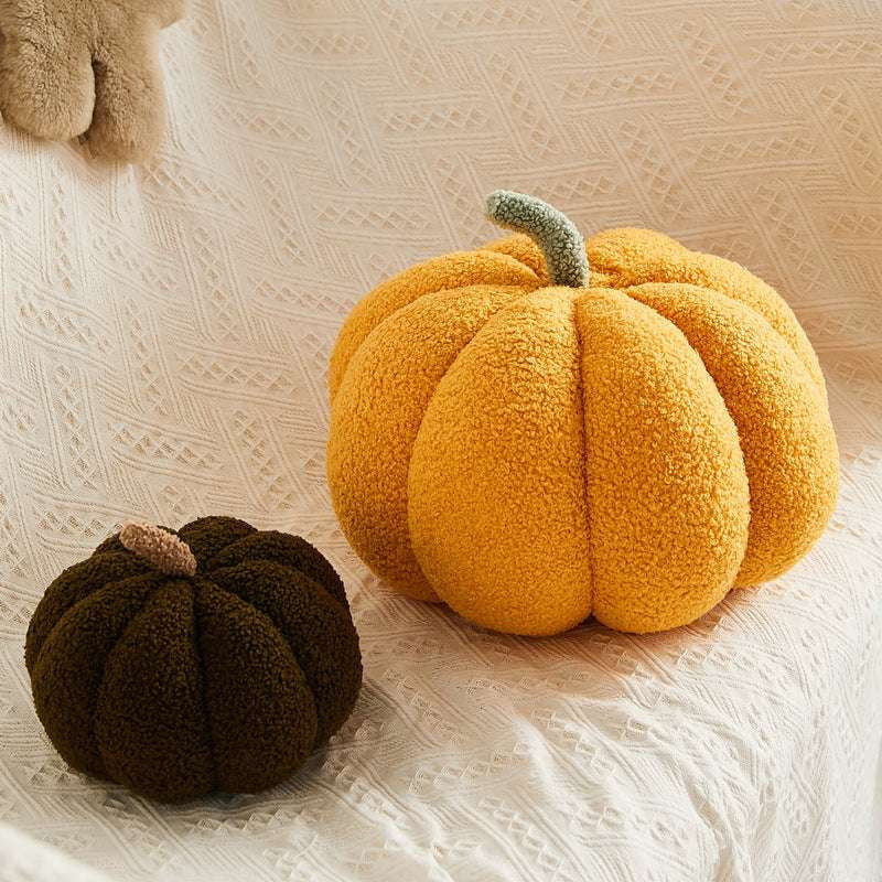 Knitted Yarn, Nordic Pumpkin Round Pillow, Plush Pillow - available at Sparq Mart