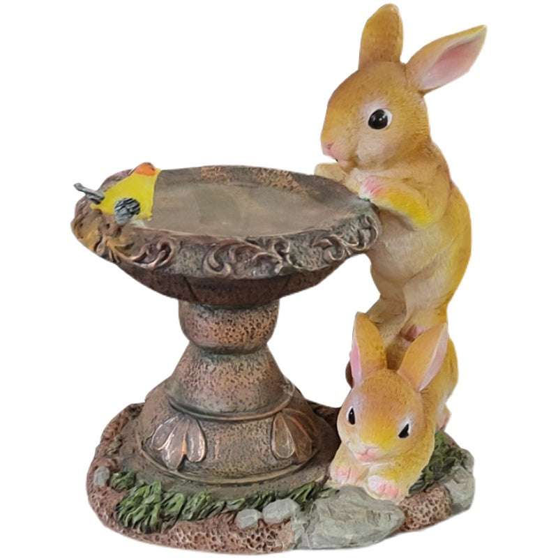 Balcony Garden Decoration, Cute Rabbit Ornament, Solar Light - available at Sparq Mart