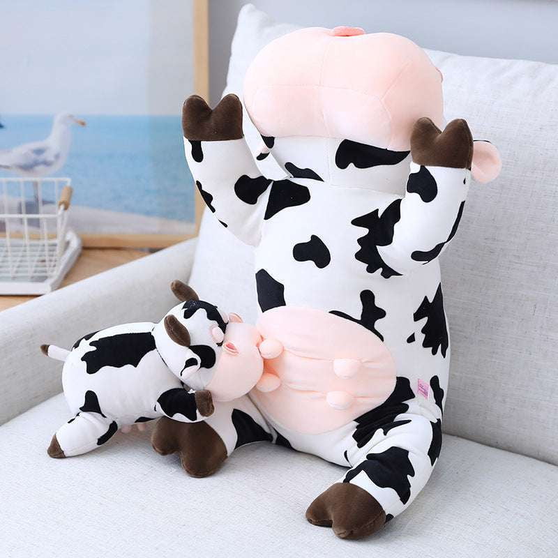 Cute Cow Pillow, Plush Toy Gift, Soft Animal Cushion - available at Sparq Mart