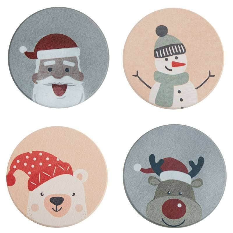 christmas tree coasters, penguin diatomite coaster, snowman drink mats - available at Sparq Mart