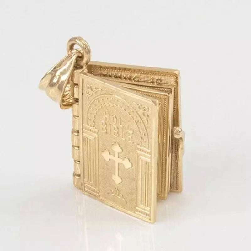 Custom Bible Book Pendant, Personalized Bible Necklace - available at Sparq Mart