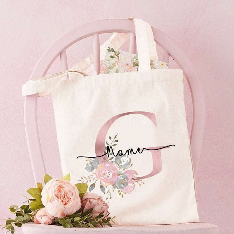 Custom Alphabet Bags, Personalized Canvas Tote, Unique Letter Totes - available at Sparq Mart