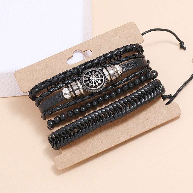 Custom Leather Bracelet, Diy Bracelet Kit, Retro Woven Bracelet - available at Sparq Mart