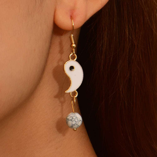 Personalized Gossip Accessory, Unique Design Earrings, Yin Yang Earrings - available at Sparq Mart