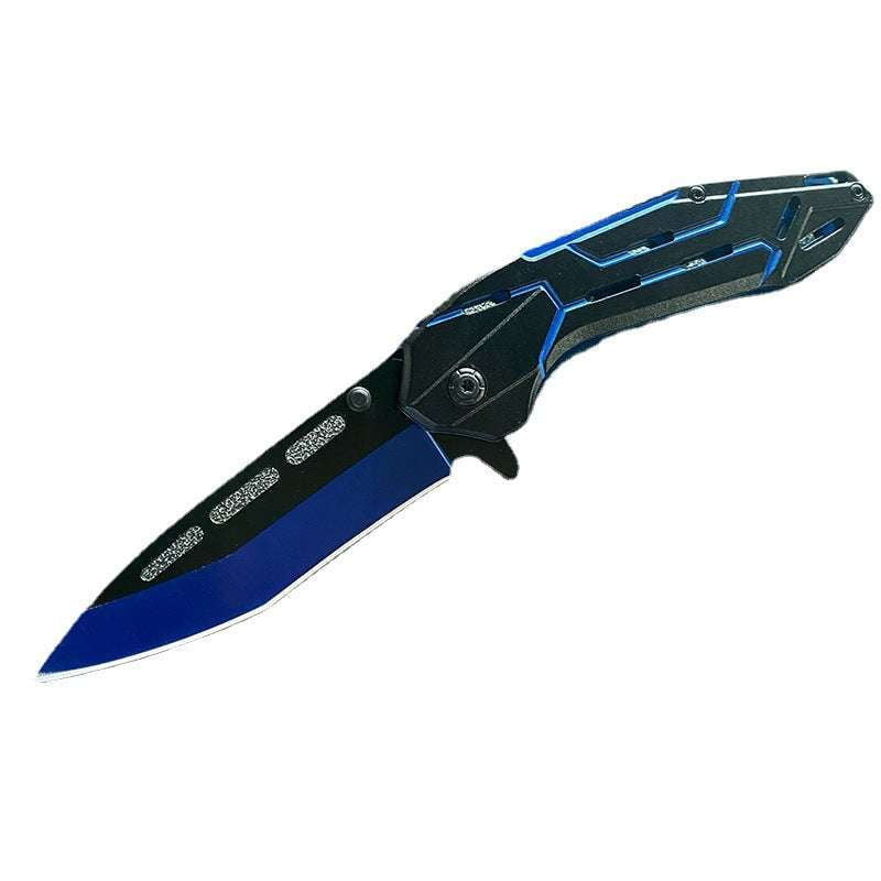 Aluminum Pocket Knife, Blue Folding Knife, Durable Tactical Gear - available at Sparq Mart