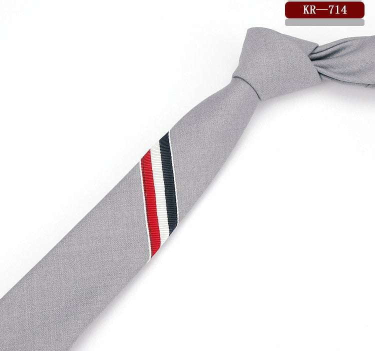 British Cotton Tricolor Tie, Men's and Women's Tie, Premium Narrow Tie - available at Sparq Mart