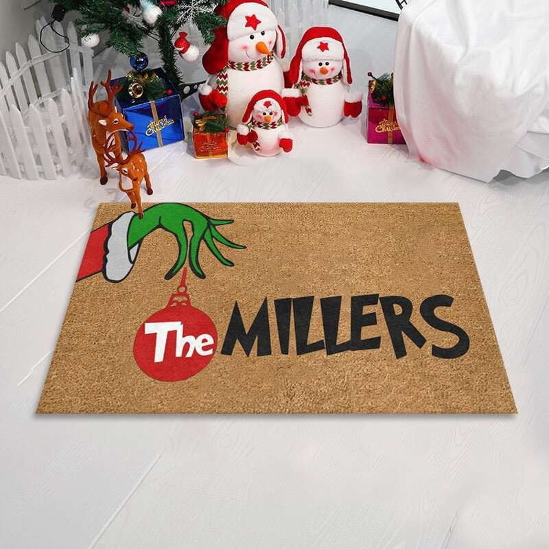 Absorbent Ottoman, Cartoon Christmas Letters, Doorway Mat - available at Sparq Mart