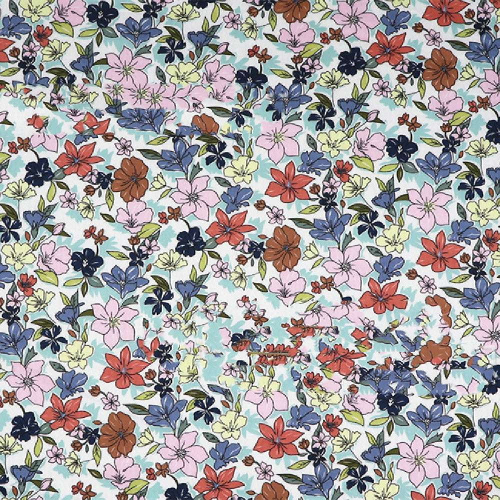 Cotton Floral Material, Floral Pattern Textile, Garden Theme Fabric - available at Sparq Mart