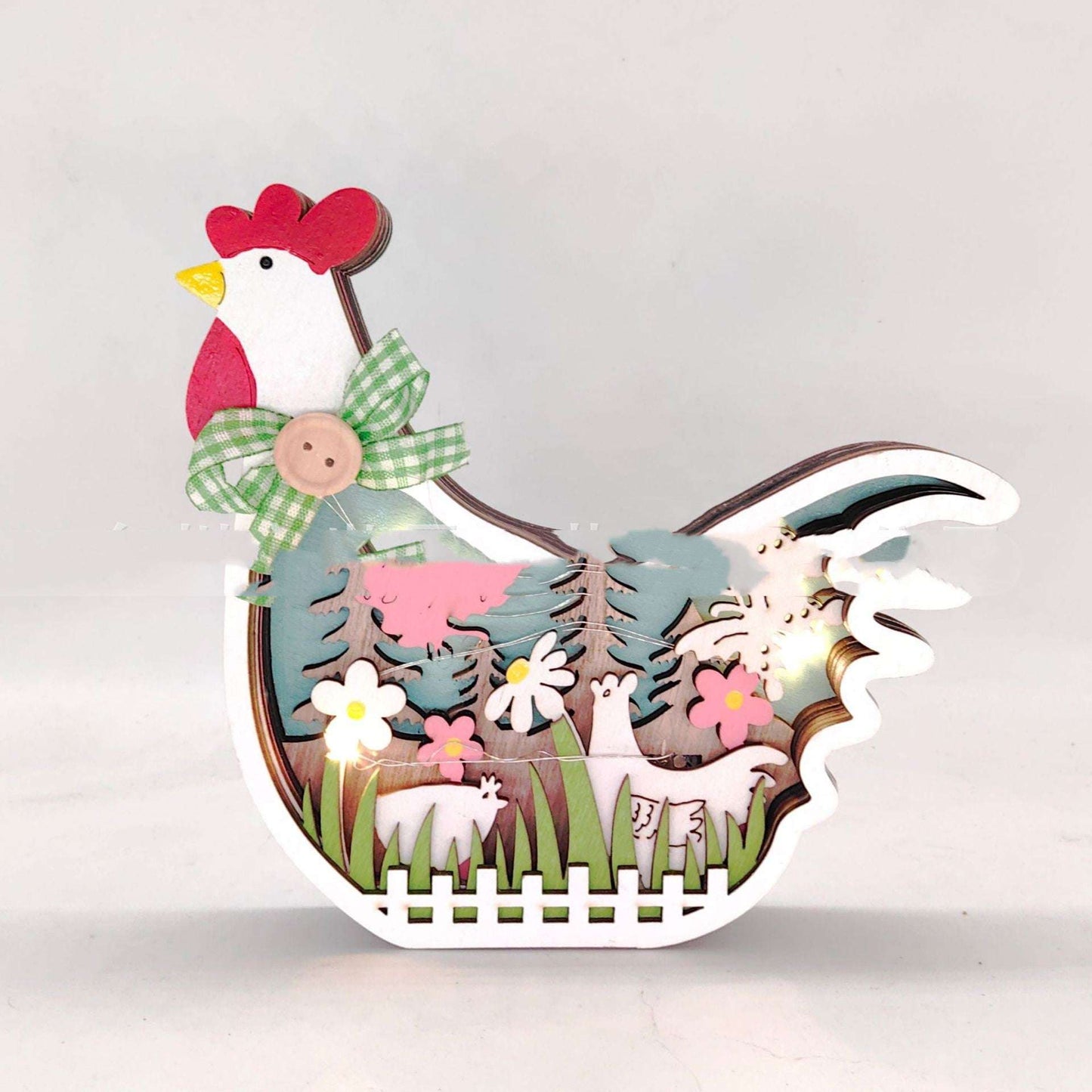 decorative table top, Easter wooden turkey, ornaments - available at Sparq Mart