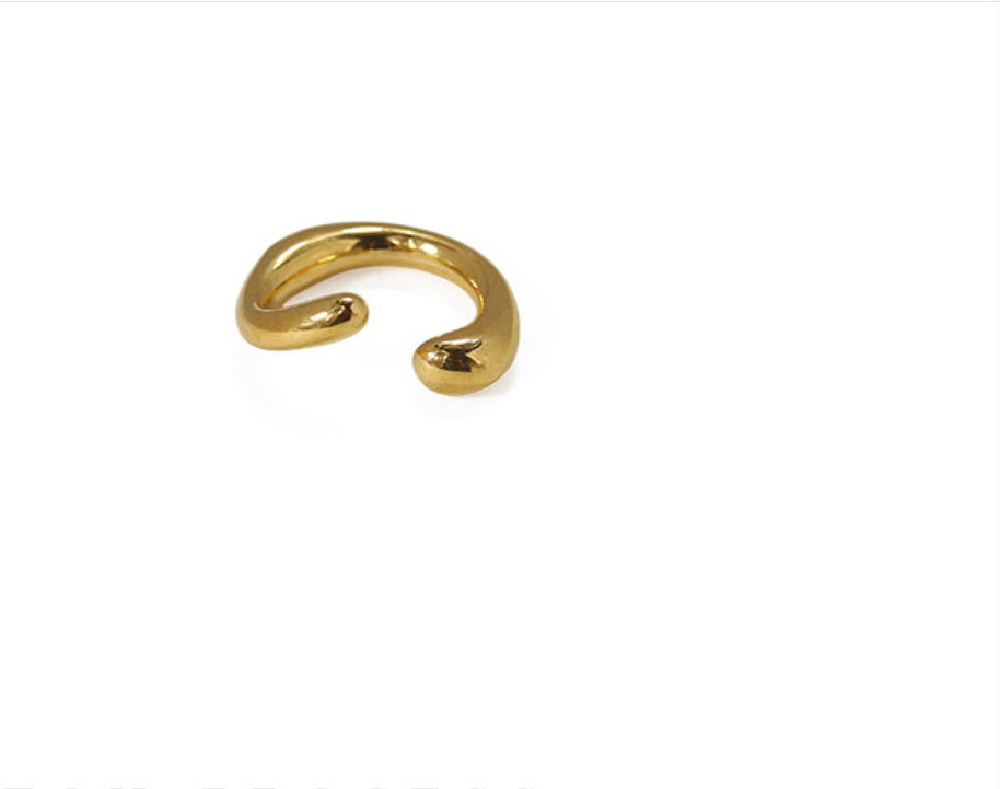 Gold Ear Clip, High Color Retention, Vacuum Plating - available at Sparq Mart