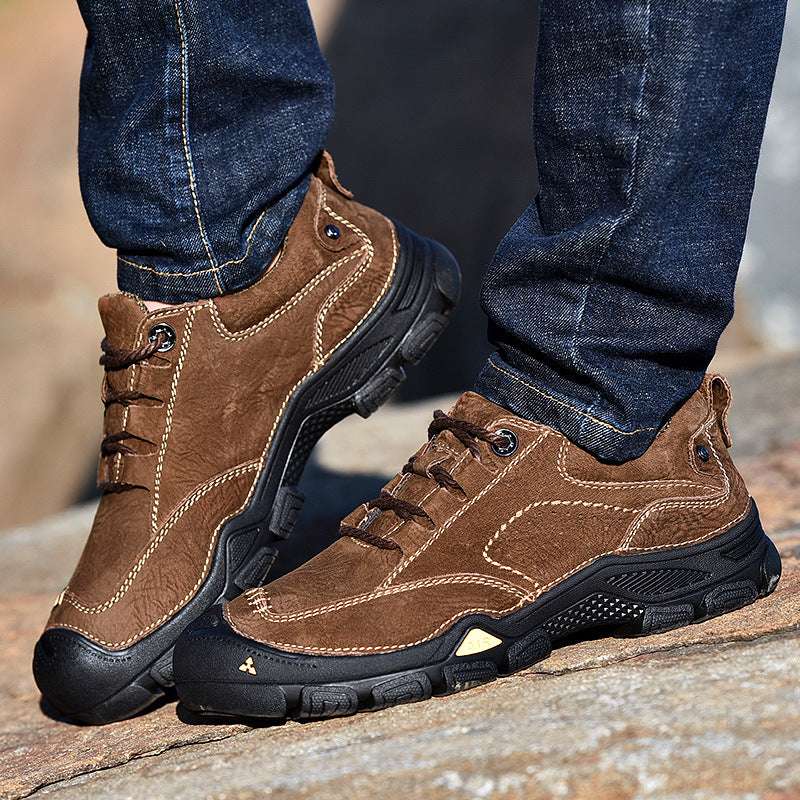 Leather Hiking Shoes, Premium Quality, Stylish Design - available at Sparq Mart