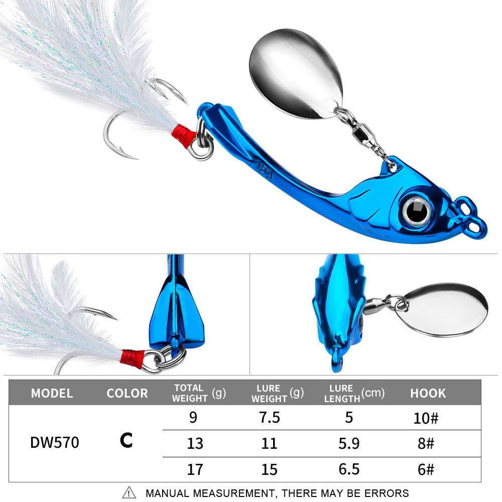 Long-Distance Spinner, Moon Spinner Bait, Sequins Casting Lure - available at Sparq Mart