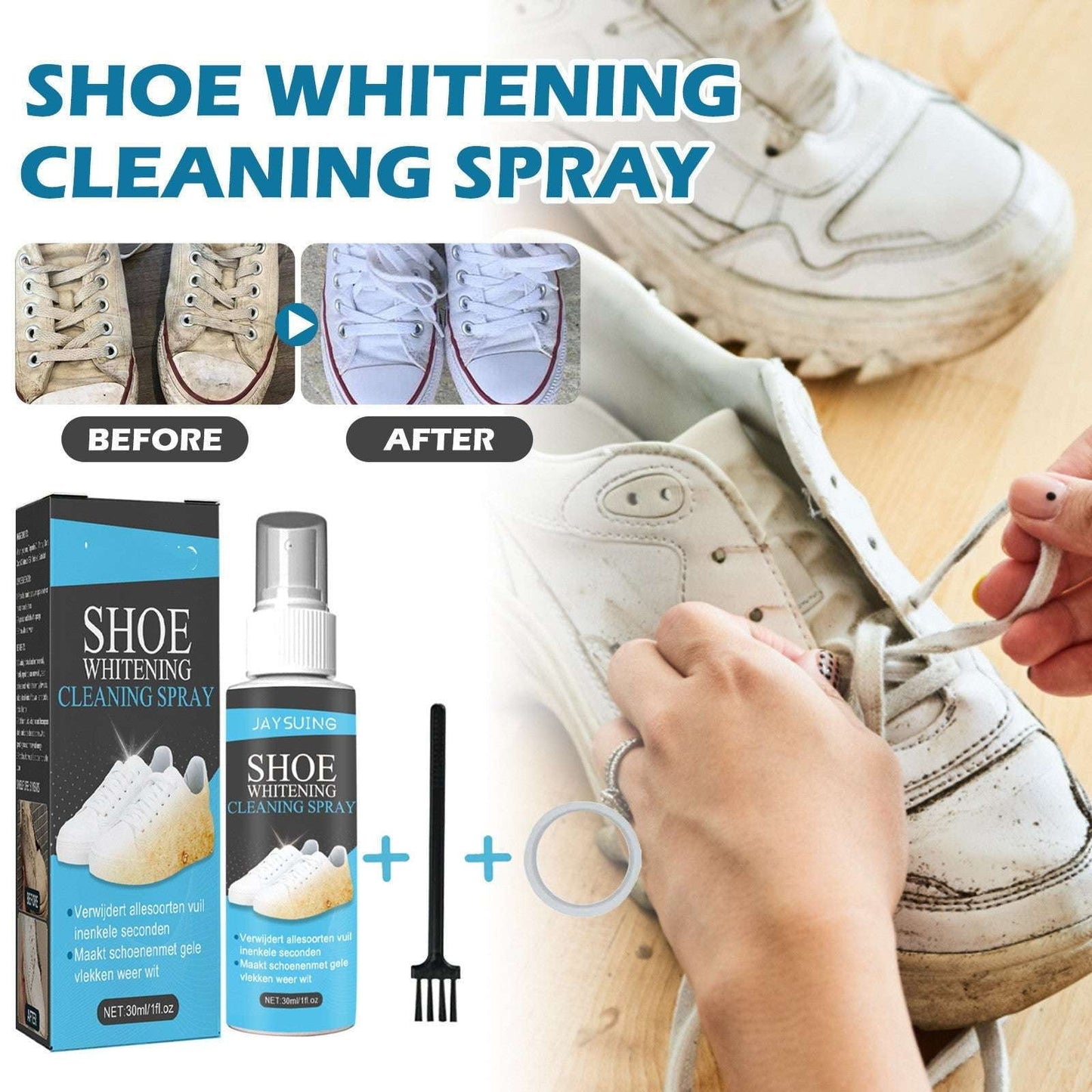 Shoe cleaner spray, shoe cleaning spray, shoe whitening spray - available at Sparq Mart