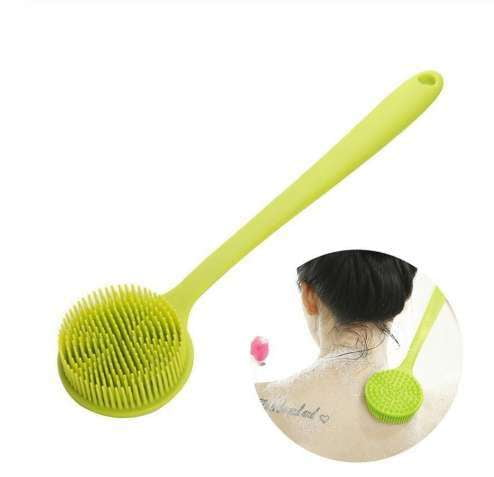 exfoliating back scrubber, flexible bath tool, silicone scrubber stick - available at Sparq Mart