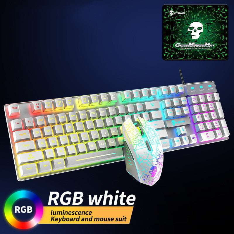 LED Mouse Bundle, Luminous Keyboard Combo, RGB Gaming Set - available at Sparq Mart