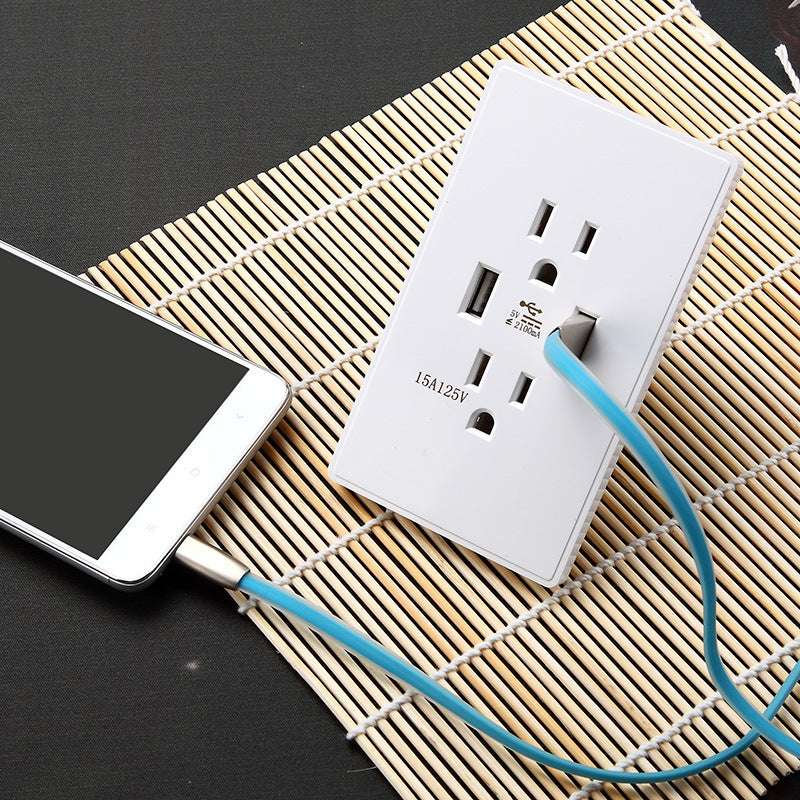 US standard panel, USB power outlet, Wholesale USB socket - available at Sparq Mart