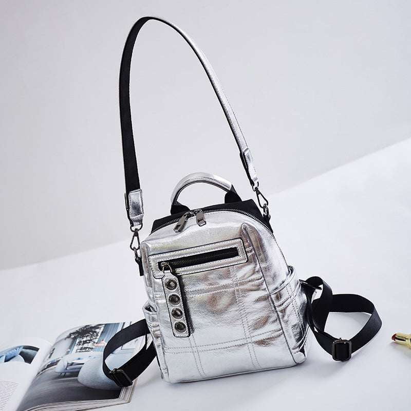 Reflective Handbag Women, Silver Dual-Use Bag, Unique Accessory Design - available at Sparq Mart