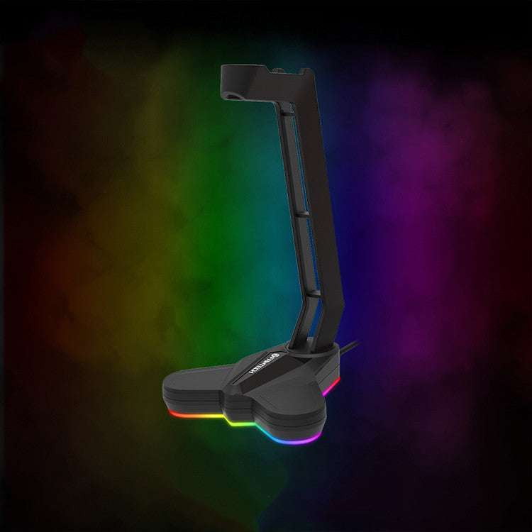 gaming headset stand, LED headphone dock, RGB headphone holder - available at Sparq Mart