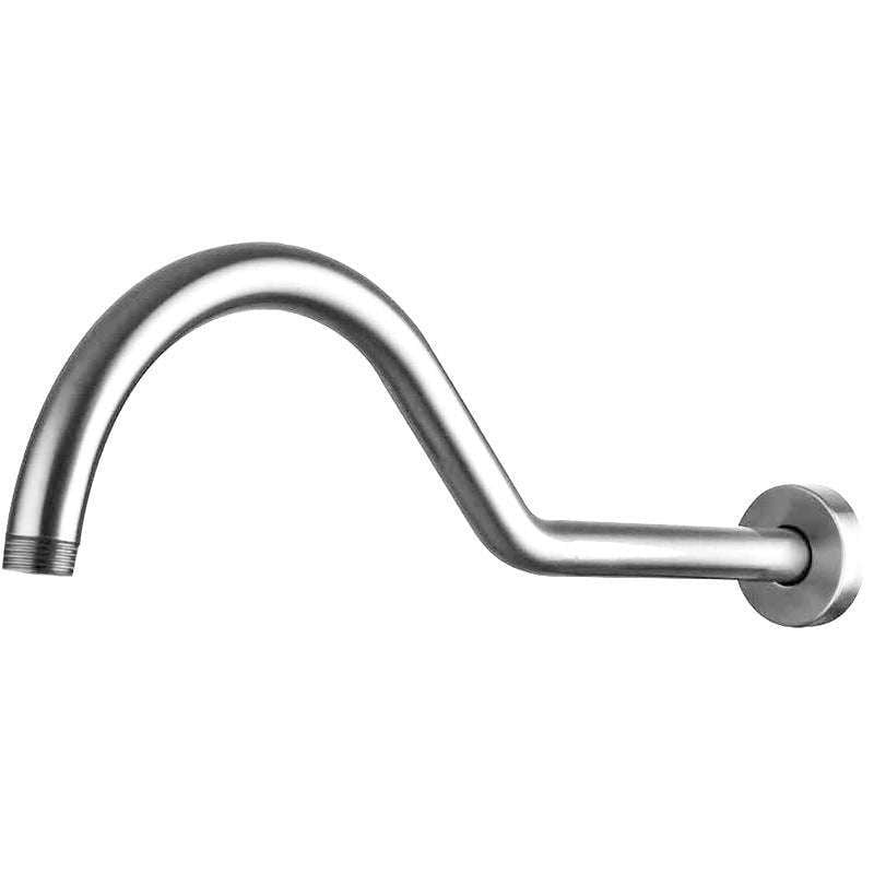 Extended Shower Mount, Nickel Shower Extension, S-Shaped Shower Arm - available at Sparq Mart