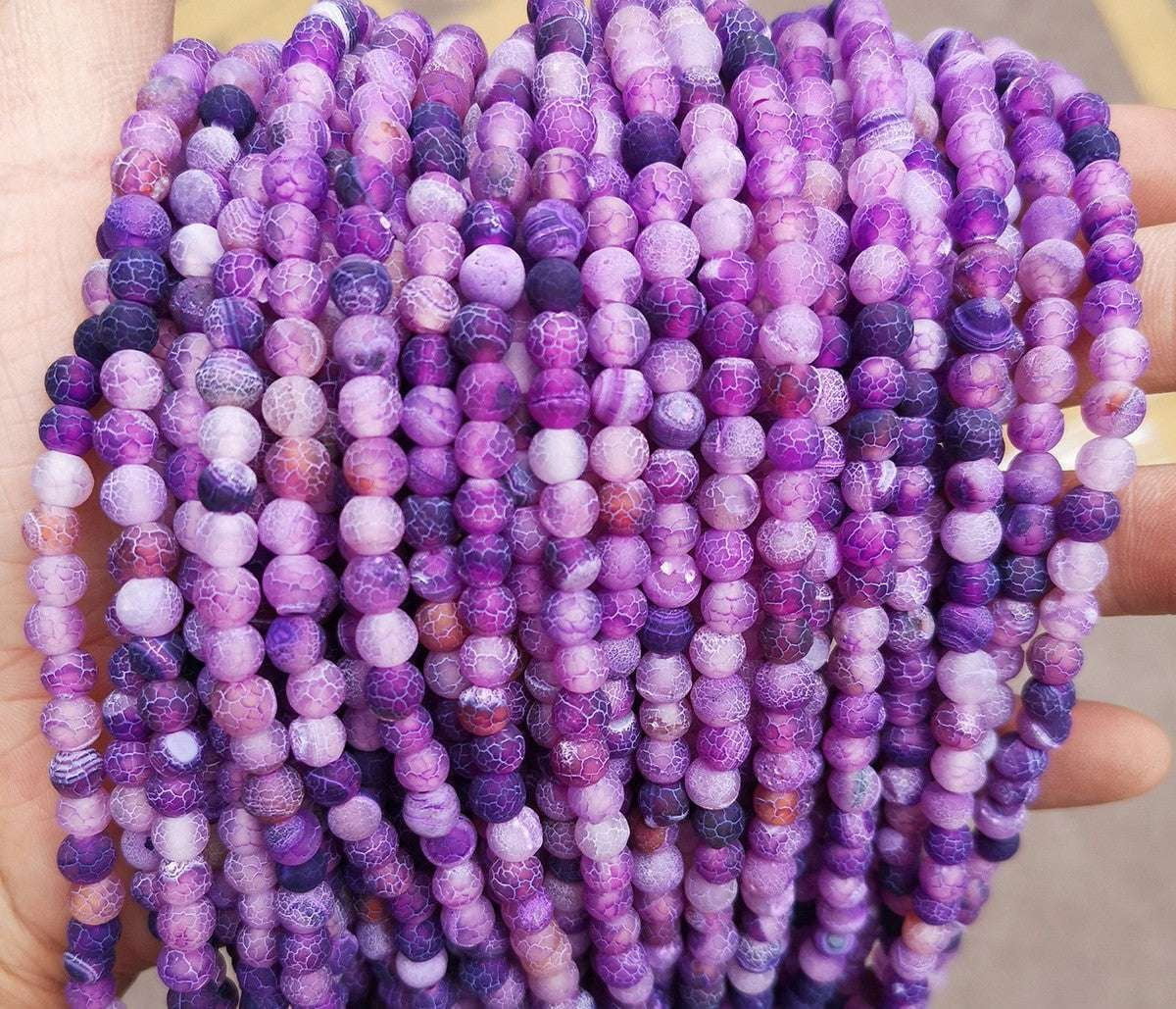 Colored Agate Stones, Cracked Agate Jewelry, Frosted Agate Beads - available at Sparq Mart