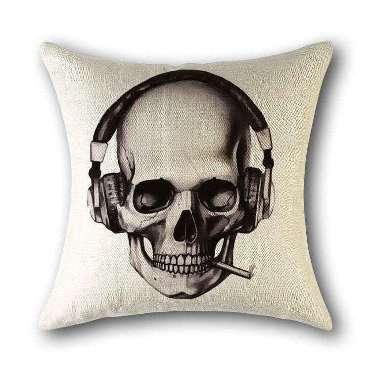 Decorative Pillow Cases, Scandinavian Decor Accents, Skull Cushion Covers - available at Sparq Mart