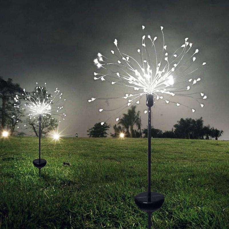 Ground-Inserted Firework Lights, Outdoor LED Lights, Solar String Lights - available at Sparq Mart