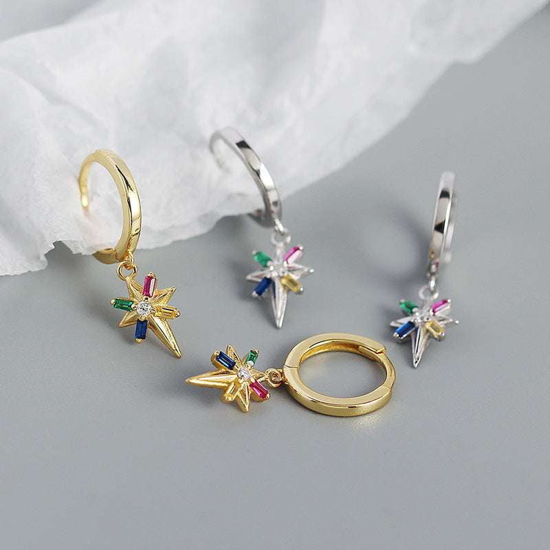 Colored Metal Ear Buckle, Diamond Ear Buckle, Sparkling Star Ear Buckle - available at Sparq Mart