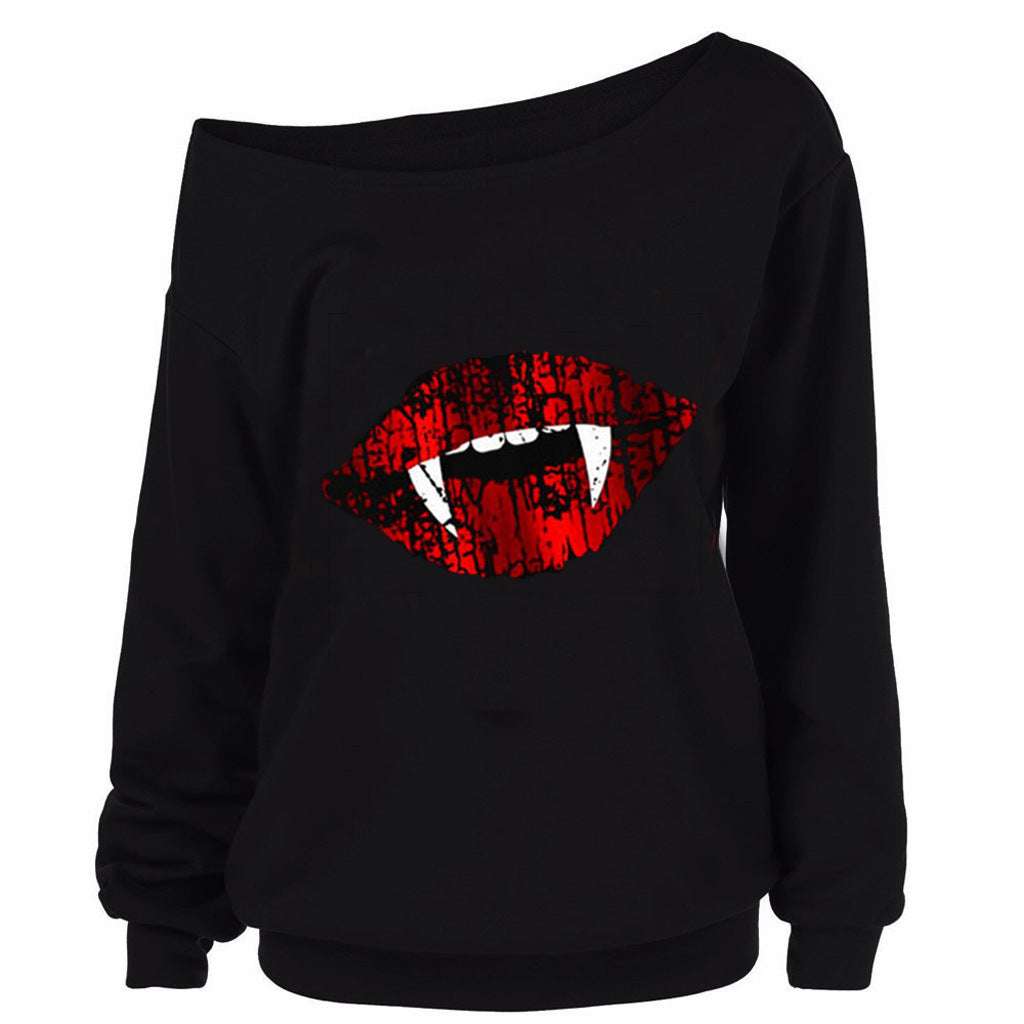 Halloween Long Sleeve, Slanted Shoulder Top, Wholesale Halloween Top - available at Sparq Mart