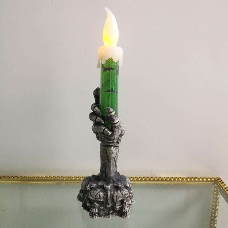 Halloween Ghost Decor, Haunted House Accessory, Skeleton Candle Light - available at Sparq Mart