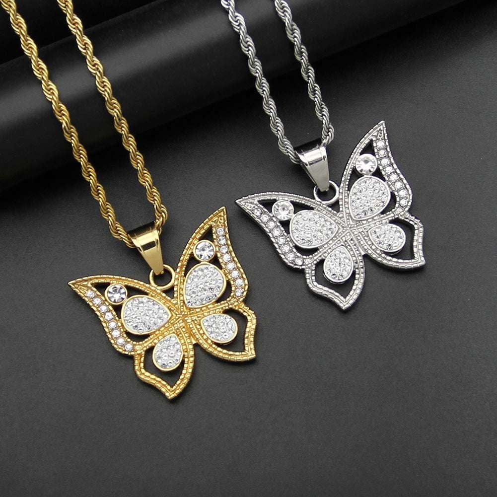 Butterfly Pendant Necklace, Durable Clay Jewelry, Unique Butterfly Charm - available at Sparq Mart