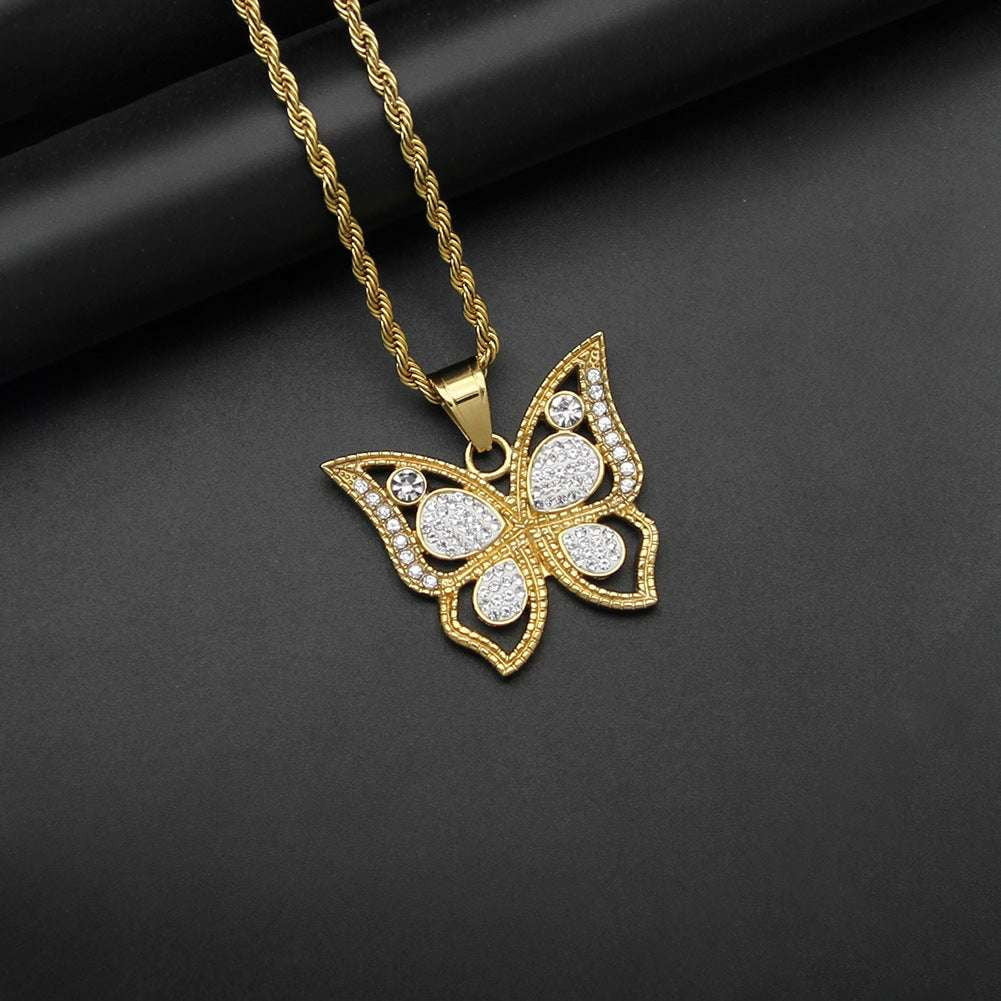 Butterfly Pendant Necklace, Durable Clay Jewelry, Unique Butterfly Charm - available at Sparq Mart