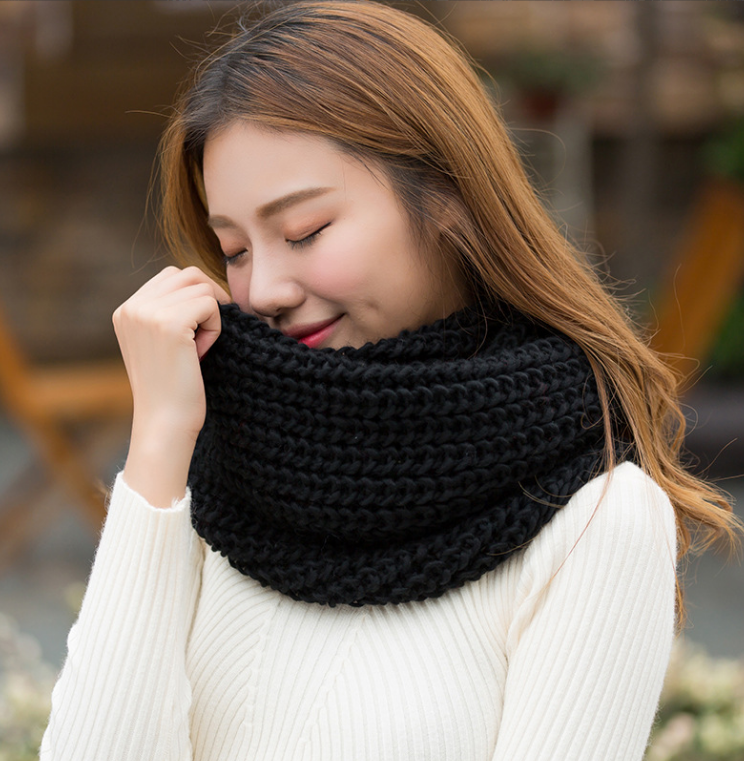 cold-proof hooded scarf, cozy padded scarf, women's warm scarf - available at Sparq Mart