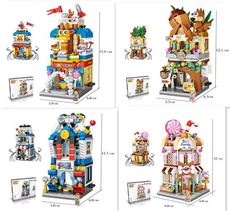 Street Scene Blocks Building Block Set Toy Shop Blocks - available at Sparq Mart