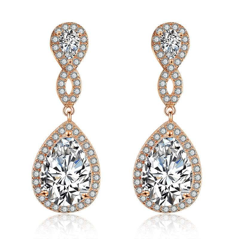 AAA zircon jewelry, Bridal banquet earrings, Sparq Mart - available at Sparq Mart