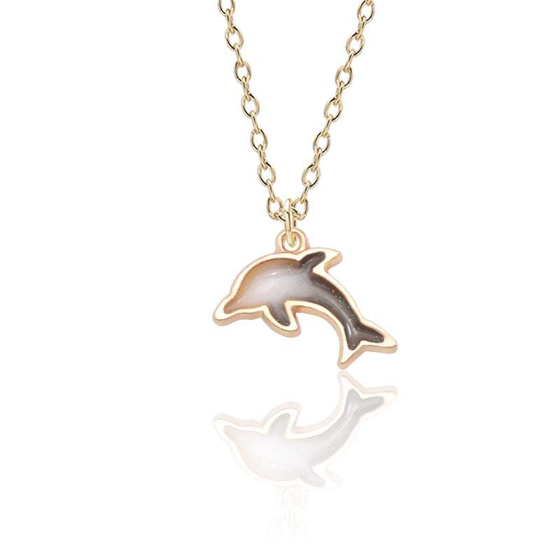 colorful dolphin necklace, stunning dolphin jewelry, wholesale dolphin necklace - available at Sparq Mart