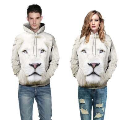 3D lion hoodie, casual oversized sweater, winter streetwear hoodie - available at Sparq Mart