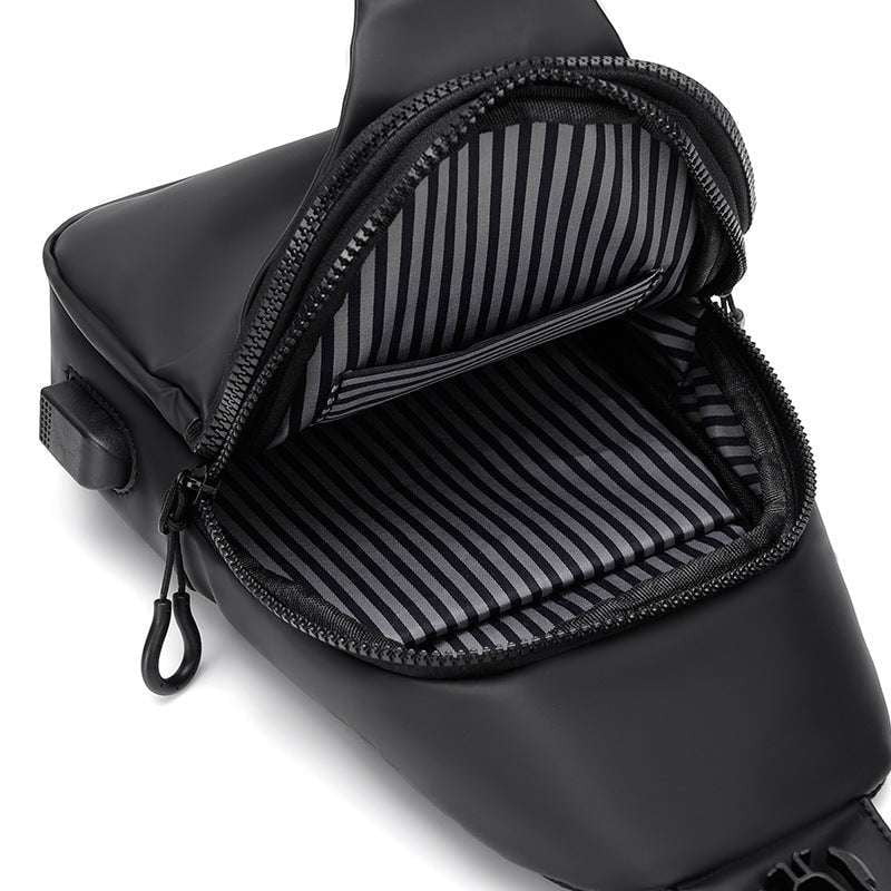 Functional Men's Chest Bag, Sparq Mart, Stylish Crossbody Backpack - available at Sparq Mart