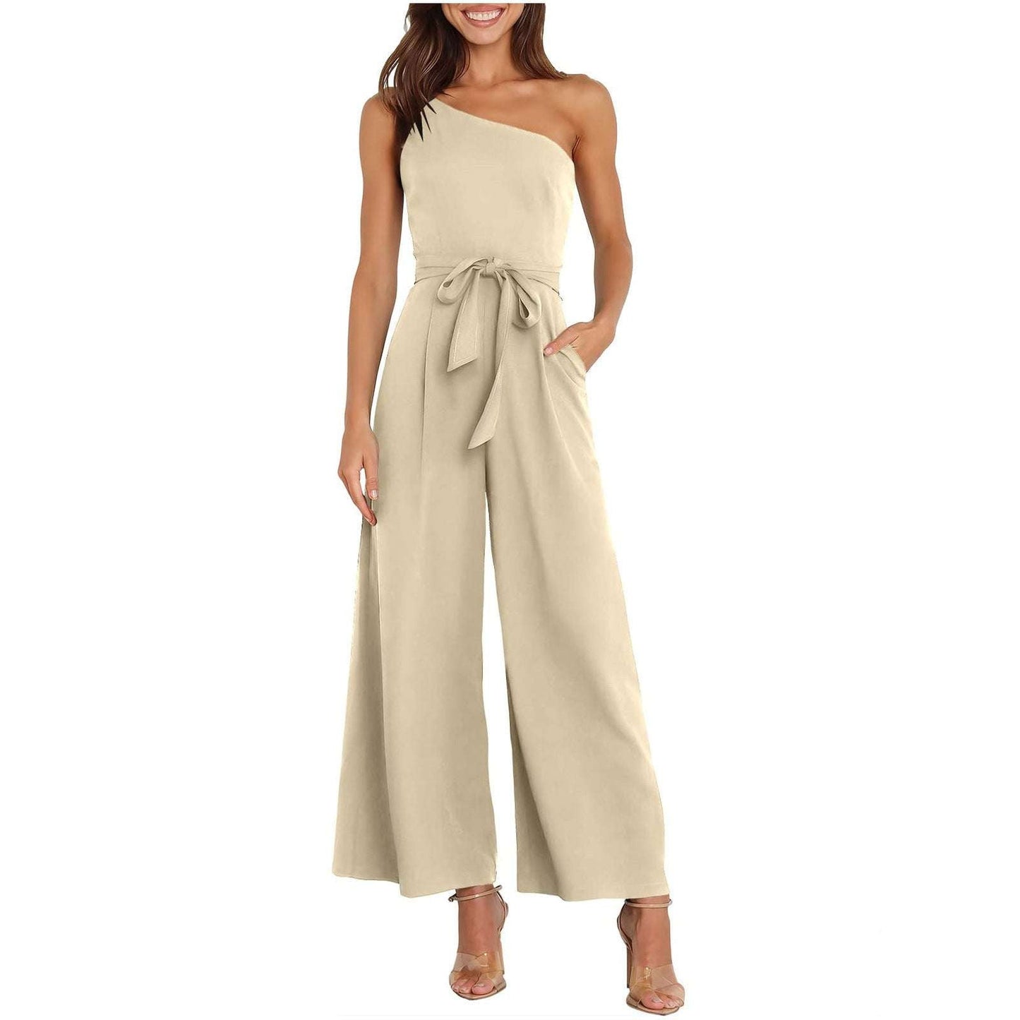 Cropped Trouser Romper, Ladies Casual Jumpsuit, Stylish Waist Jumpsuit - available at Sparq Mart